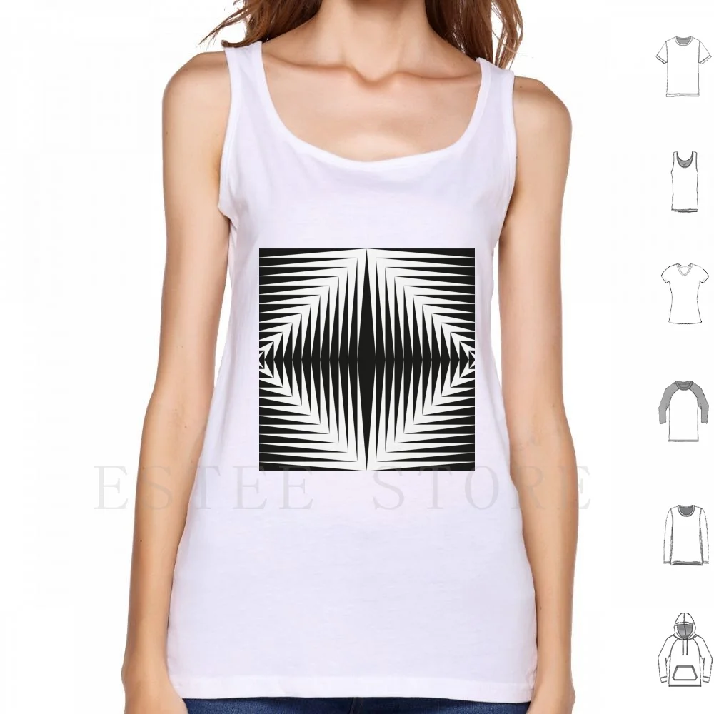 

Tank Tops Vest Sleeveless Pattern Minimalist Black White Black And White Abstract Geometric Tooth Mouth Sharp Line Row