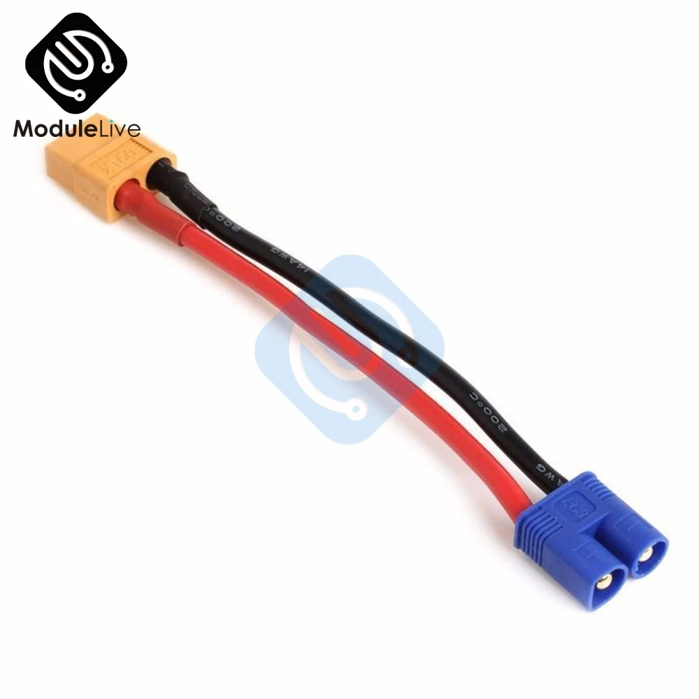 Штекерный разъем типа банан EC2 к штекеру XT60 переходник кабельная линия для