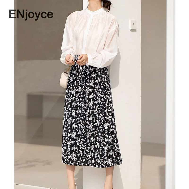 

Women Vintage Lantern Sleeve Shirt Japan Style Elegant Loose New Transpared Thin Blouse Office Ladies Shirts Spring Summer 2021