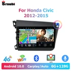 Автомобильная магнитола Srnubi Android 10,0 для Honda Civic 2012-2015 2 Din 4G WiFi GPS Carplay мультимедийный стерео плеер DVD головное устройство