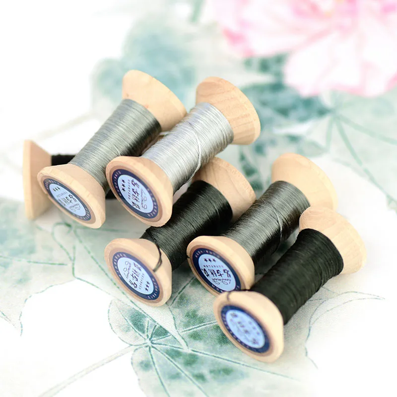 20 метров на нить/ручная вышивка/шелковая нить/шелковая ручная вышивка/серо