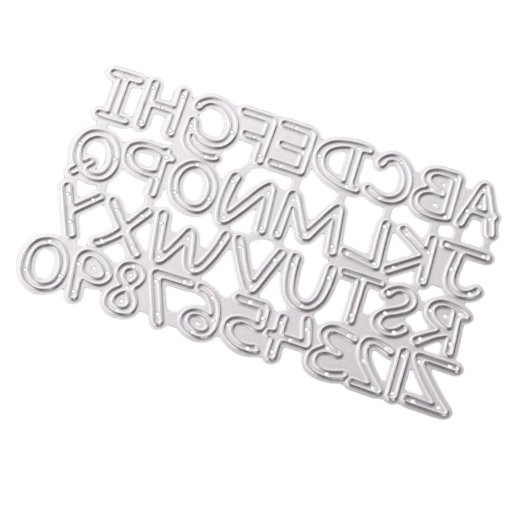 0-9 A-Z трафарет для резки букв рождественских открыток инструмент тиснения