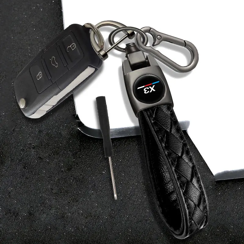 Новинка автомобильный металлический брелок кожаный 3D логотип Стайлинг для Bmw X3 X5