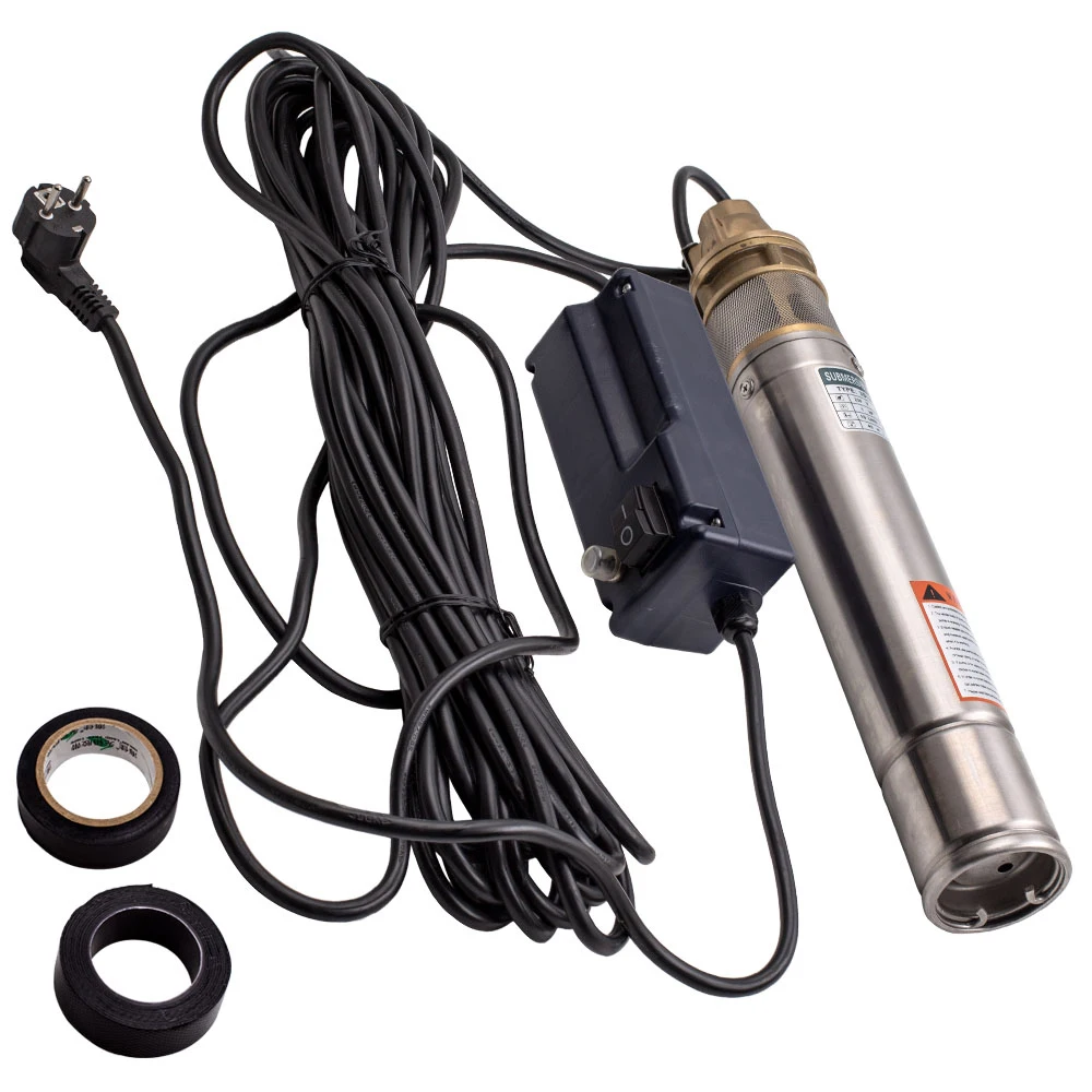 Погружной насос для глубоких скважин 6 бар 3 дюйма 750 Вт л/ч 1 л.с. нержавеющая сталь|