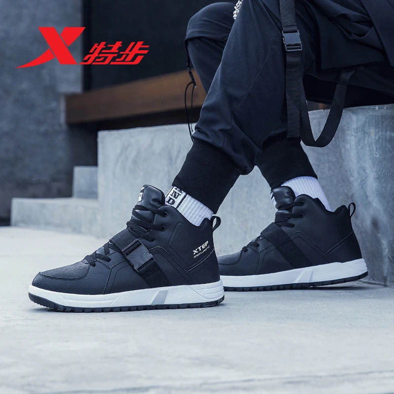 Xtep модная мужская спортивная обувь с бархатом повседневная Легкая износостойкая