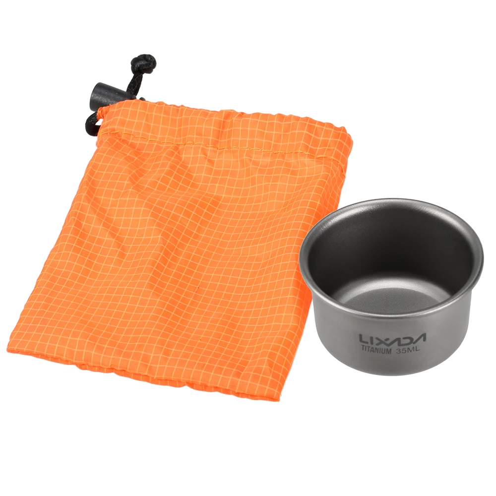 Титановая мини чашка для воды емкость 35 мл дома офиса кемпинга похода кофе чая 8 г