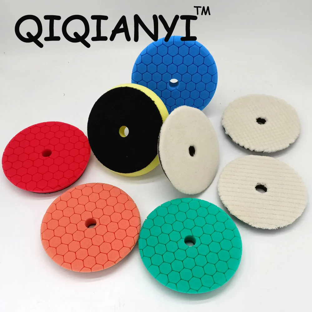 

5/6 дюймов губка полировка воском полировочные колодки 8 шт. набор полировки 25 мм толщиной Европейский спонж Авто Полировка Pad для RO/DA полиров...