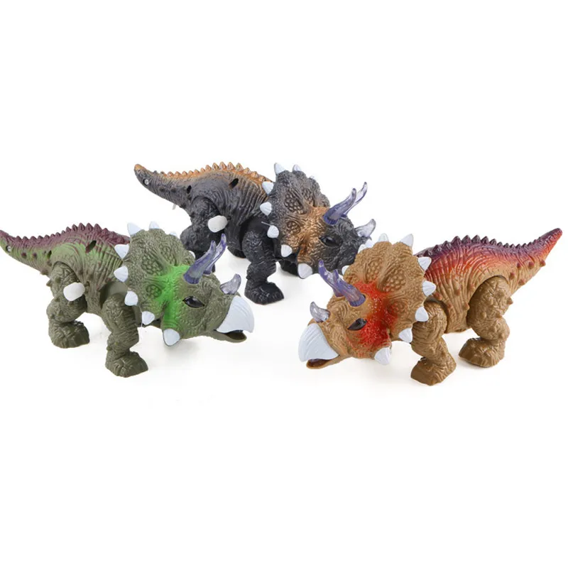 

LED Light Up Walking Realistic Dinosaur with Sound Plastic Children Toy Kids Birthday Gift YH-17