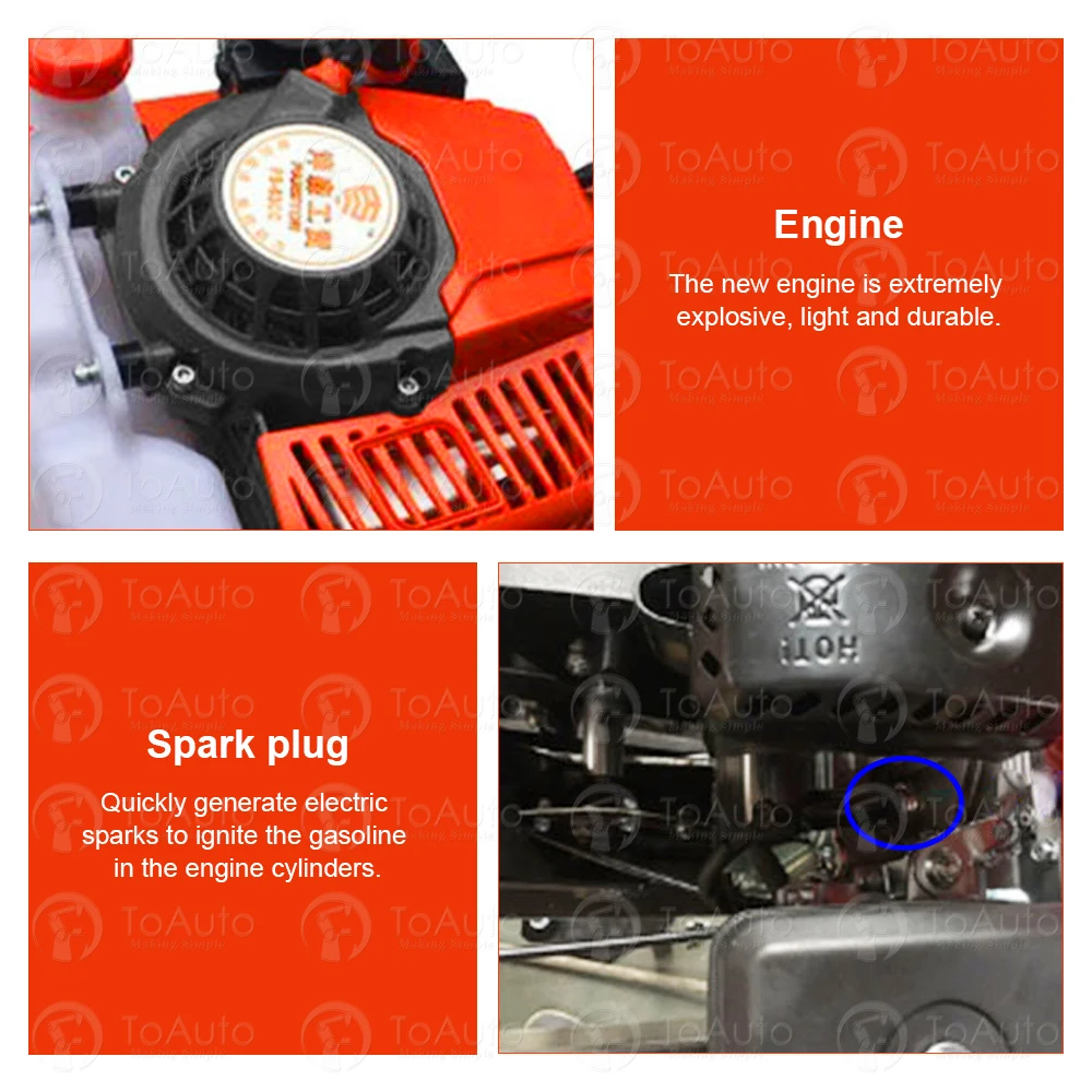 1900 Вт 52cc мини румпель садовый культиватор фрезерный профессиональная машина для