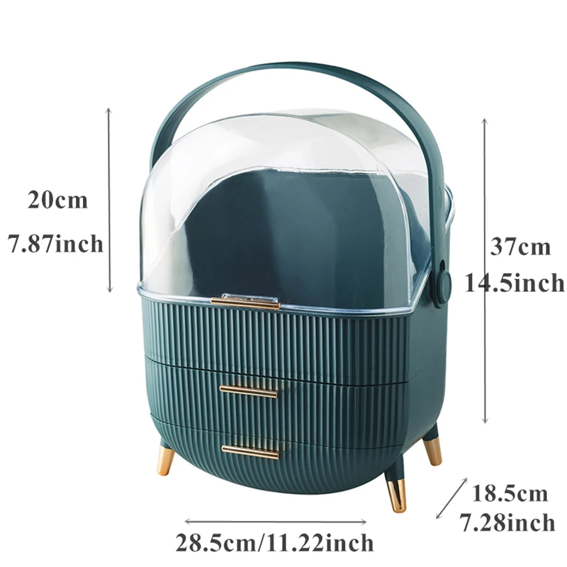 

Makeup Storage Box Desktop Dustproof Drawer Type Plastic Jewelry Organizer Box Bathroom Waterproof Beauty Makeup Box Boxes