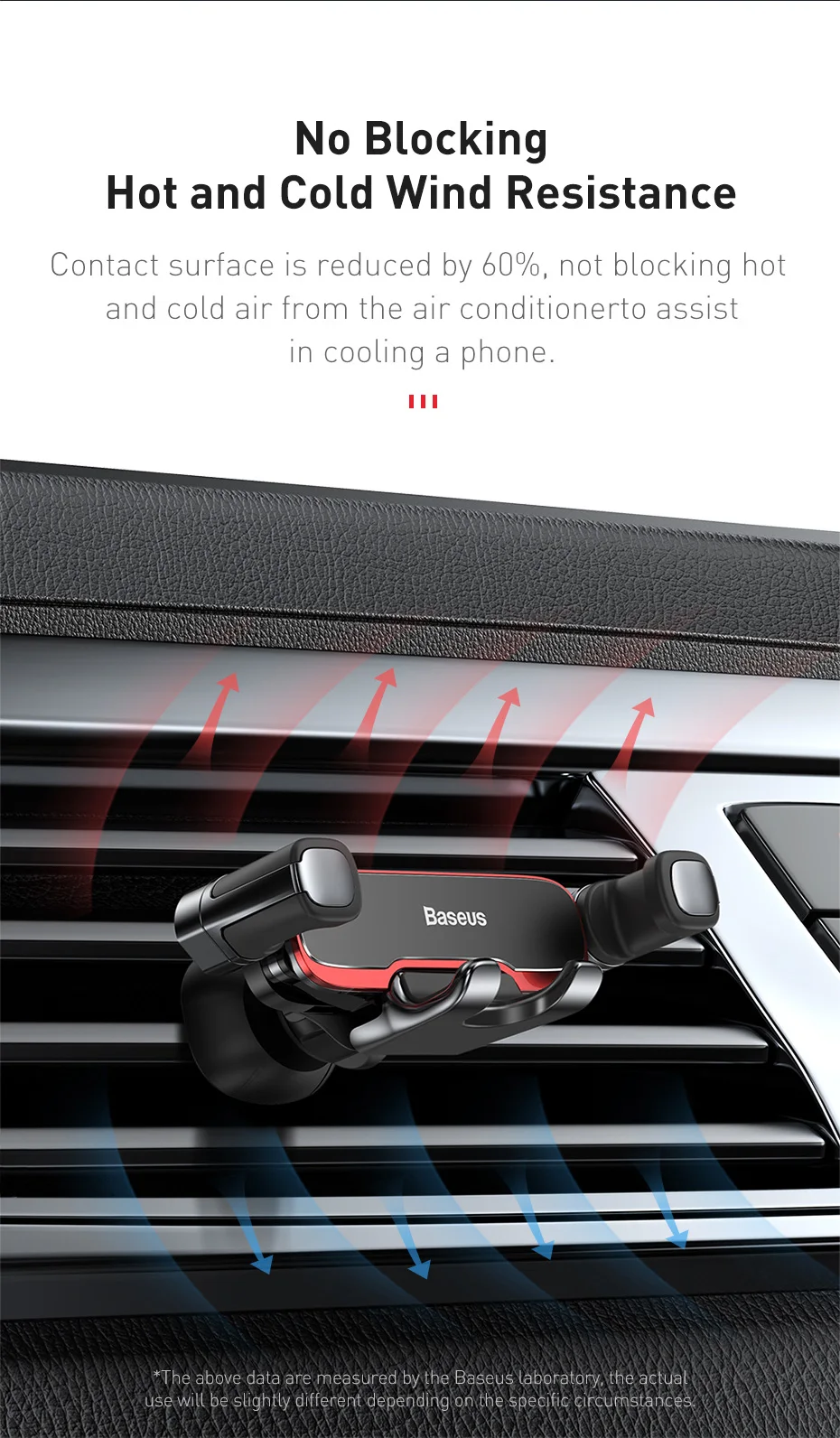 Baseus Gravity Car Holder For Phone in Car Air Vent Mount Holder Stand for iPhone 12 Air Vent Mount Cell Phone Support wooden mobile stand