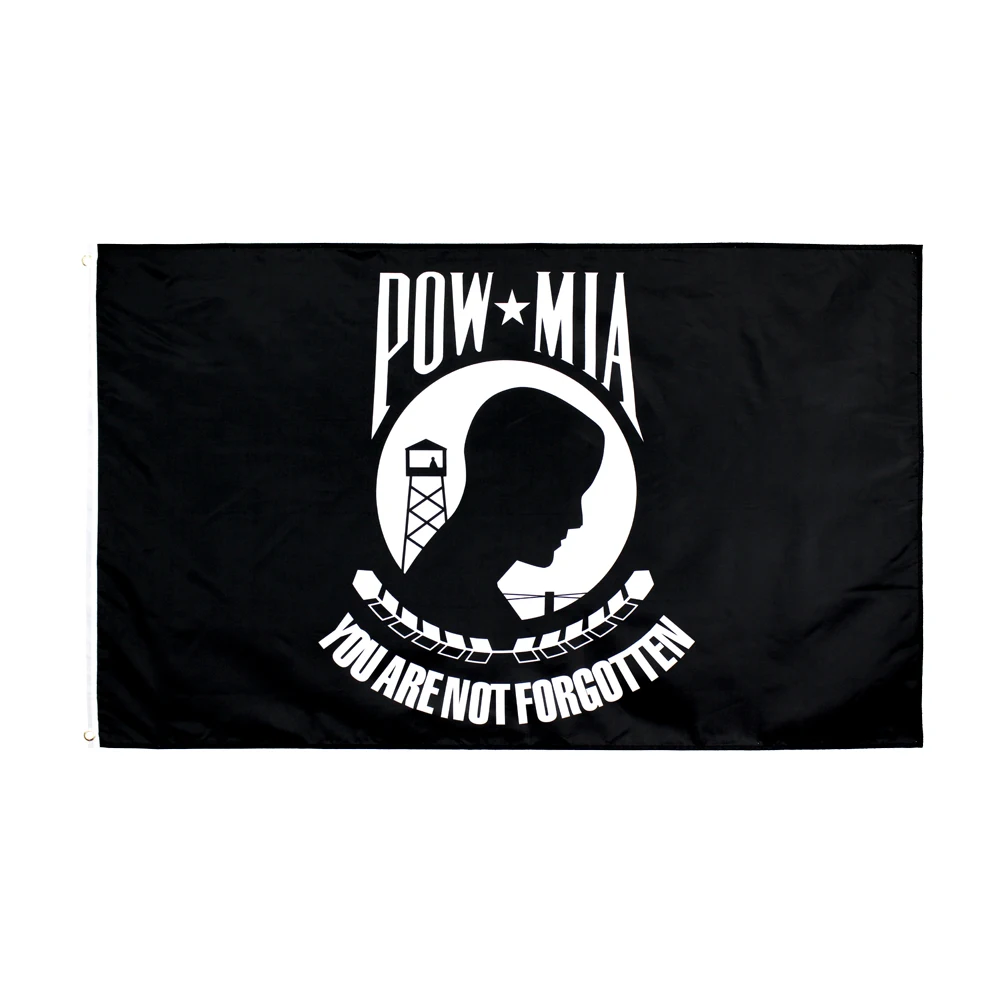 Вертикальный подвесной флаг POW MIA 90x150 см Вы не забыли | Дом и