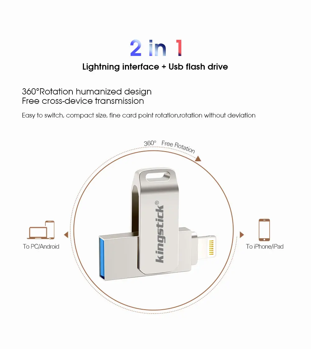 Usb флеш-накопитель для iPhone, реальная емкость 16 ГБ, 32 ГБ, 64 ГБ, 128 ГБ, 256 ГБ, 2 в 1, флеш-накопитель для iOS, внешние запоминающие устройства для планшета