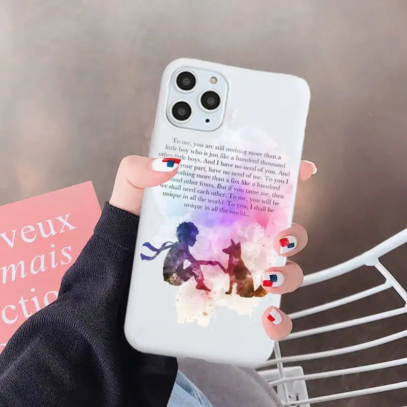 

Little Prince France cartoon TV Phone Case Candy Color for iPhone 6 7 8 11 12 s mini pro X XS XR MAX Plus