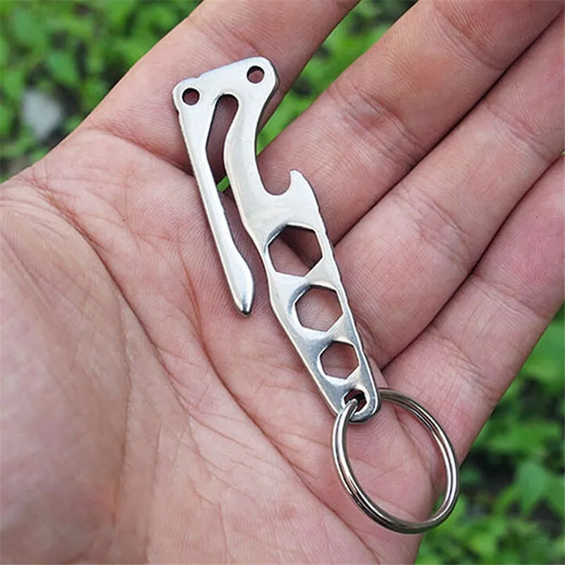 Pocket Clip Climbing Carabiner Hanging Keychain Hook Fit Outdoor EDC Tool Bottle Opener Screwdriver Travel Kits Multi-tool | Спорт и
