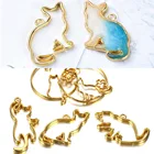 Форма для изготовления украшений, силиконовая, с металлической рамкой, формы для эпоксидной смолы, 5 шт.