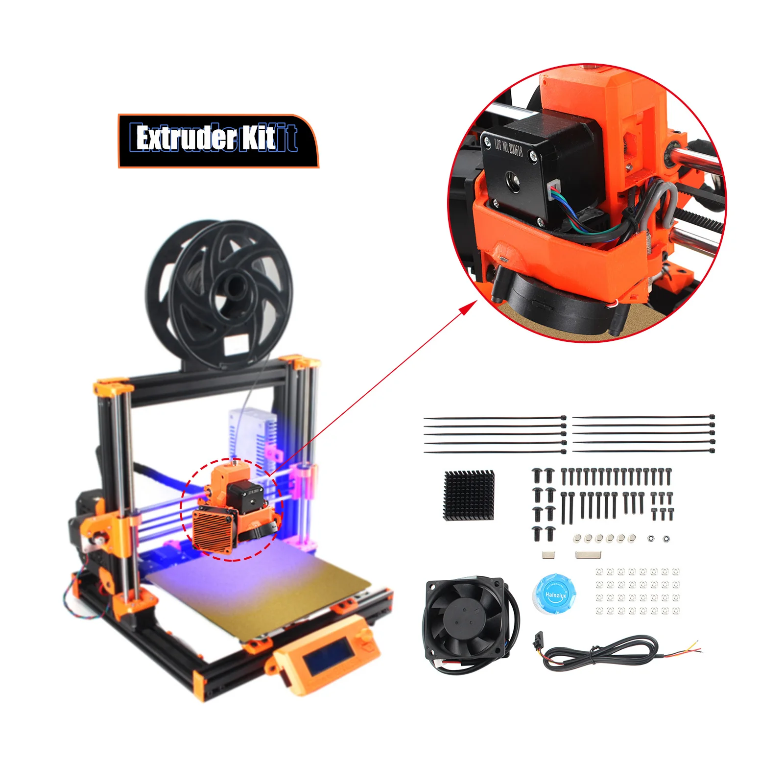 3d printer professional three way cooling system home office fast convenient replacement parts extruder kit pitstop for mmu2s free global shipping