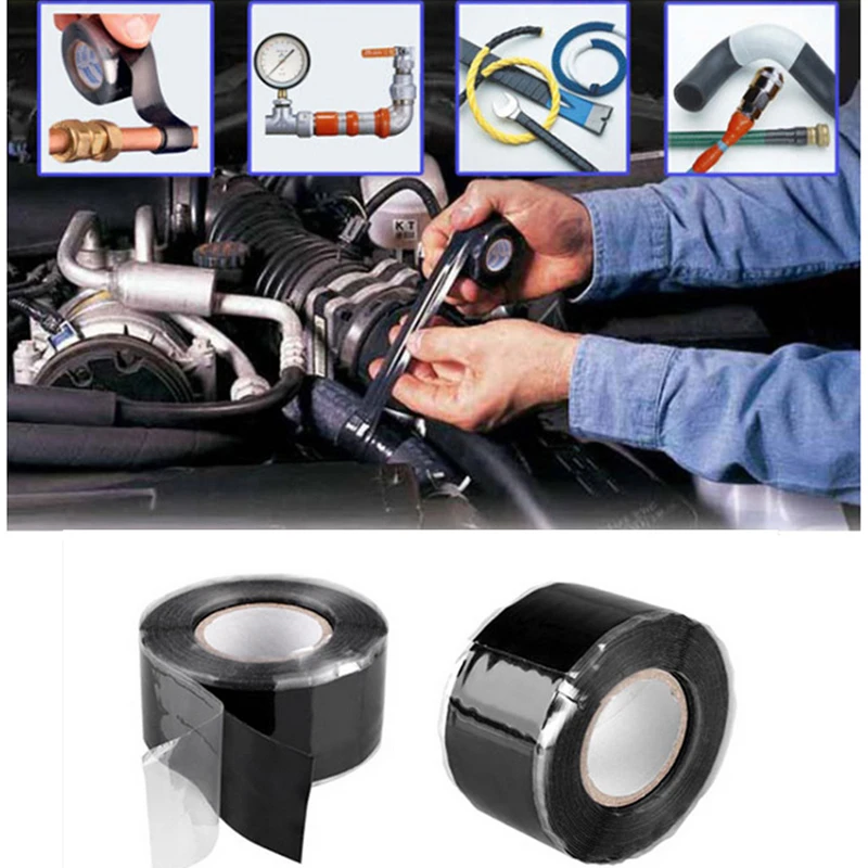 

Universal Super Strong Fiber Waterproof Self Fusing Tape Stop Leaks Seal Repair Tape Performance Self Fix Adhesive Tape