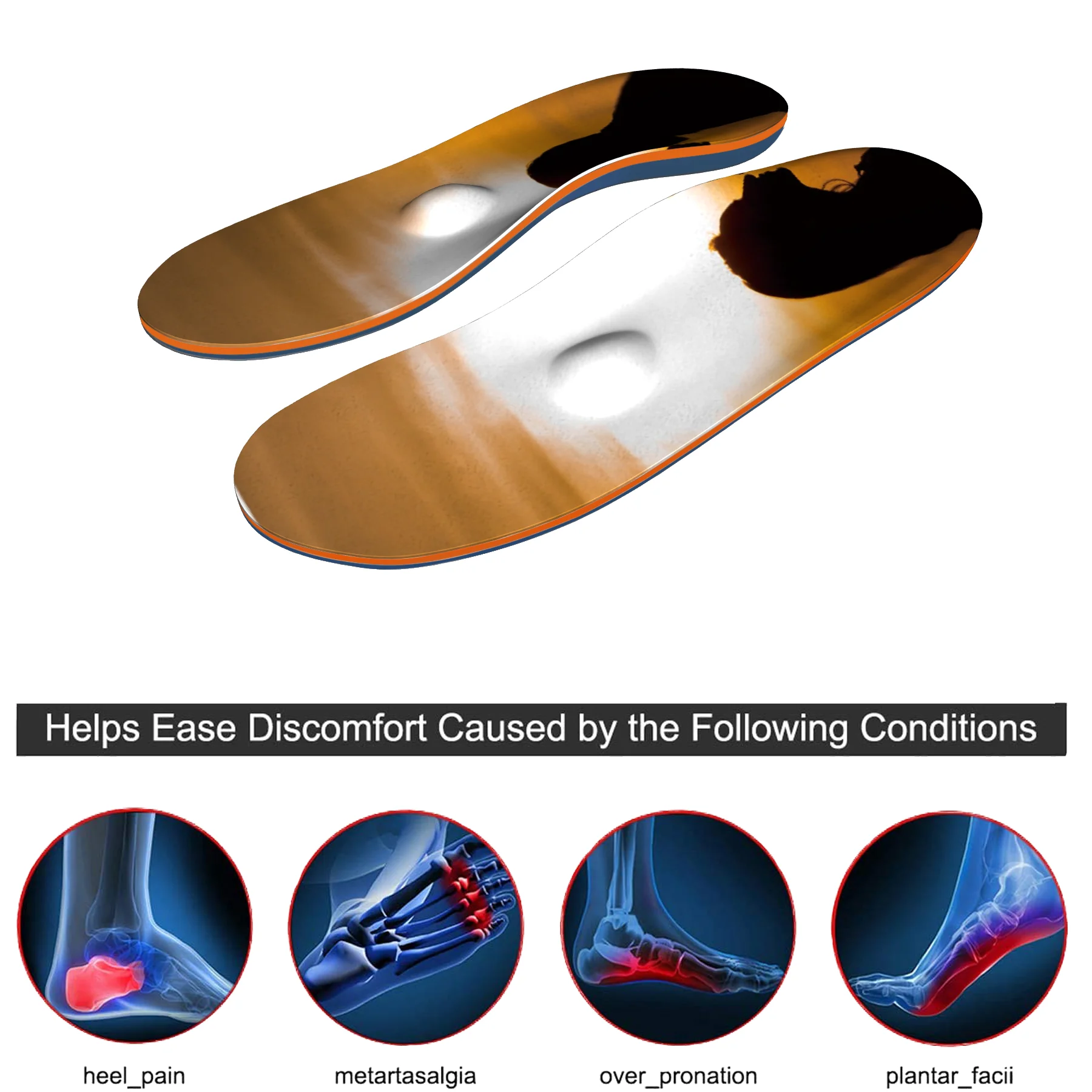 Ортопедические стельки из ЭВА ортопедические с 3D сводом стопы унисекс | Обувь