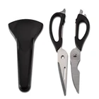 Многофункциональные кухонные ножницы из нержавеющей стали с магнитным притяжением, мощные ножницы для холодильника с куриными костяшками