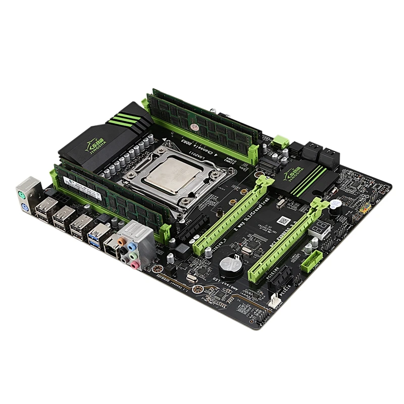 X79 LGA2011 комбо набор материнской платы с E5-2660 C2 CPU 4X4GB 16GB DDR3 RAM 4-Ch 1333Mhz PCI-E NVME M.2 SSD слот |