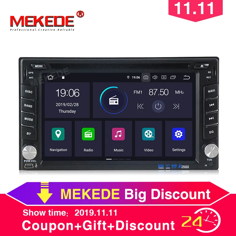 Новинка! Автомобильный мультимедийный плеер PX5 4 Гб + 64 ГБ Android 9 0 для Nissan Toyota Kia