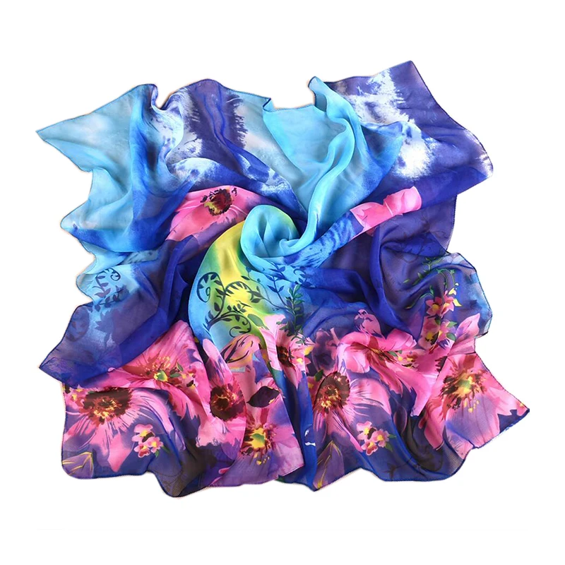 Женский пляжный саронг шелковые квадратные шали из тонкого материала мягкие