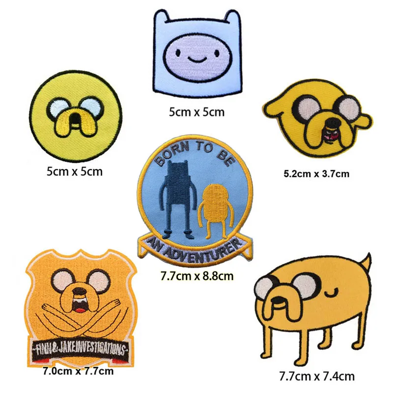 10 шт. Приключения времени Финн Джек Старый кожаный карикатурный вышивка на ткани с пропускающим железом нашивка знак Сделай сам ребенок.