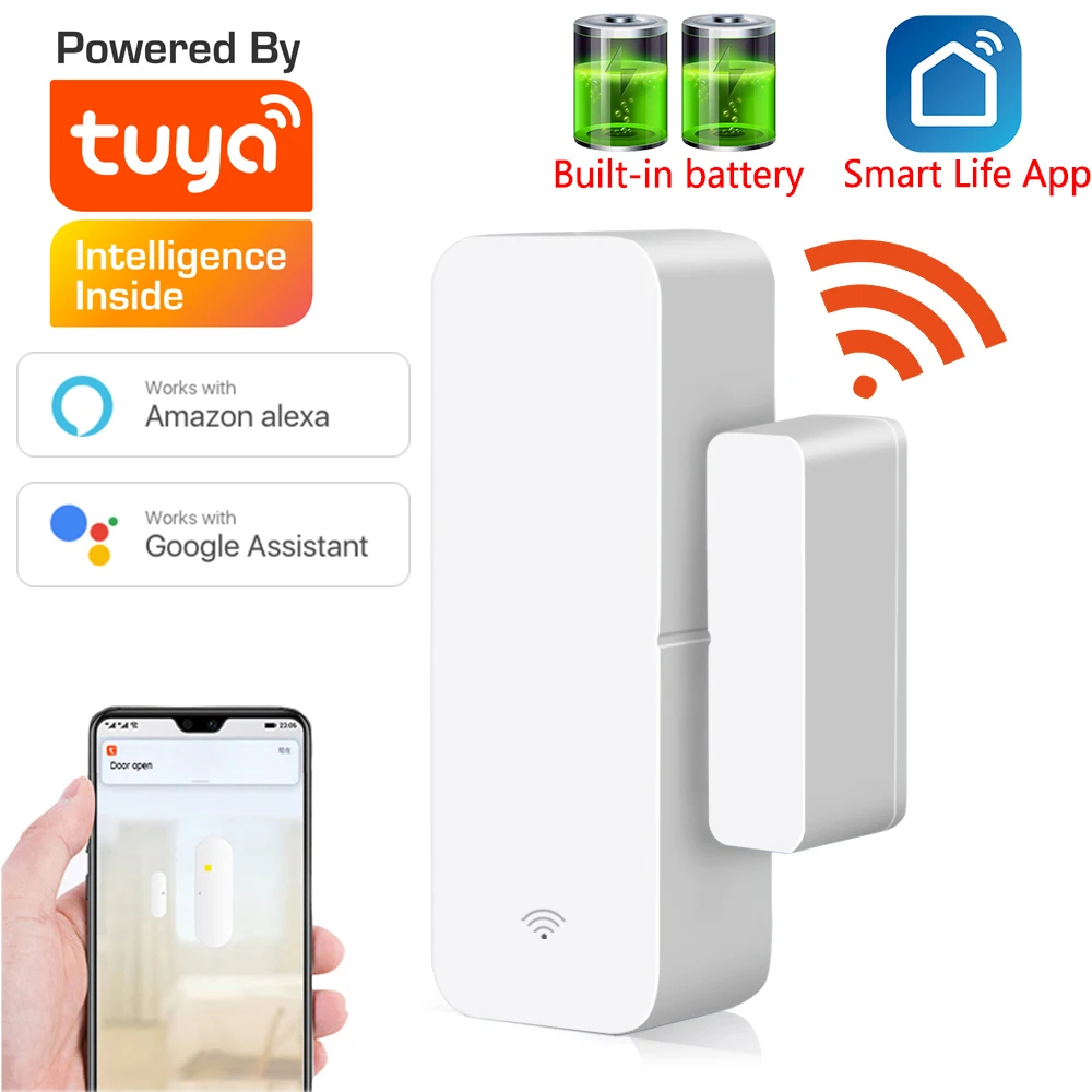 

Tuya Smart WiFi Door Sensor Door Open / Closed Detectors Compatible With Alexa Google Home Smar tLife APP Free Customised LOGO