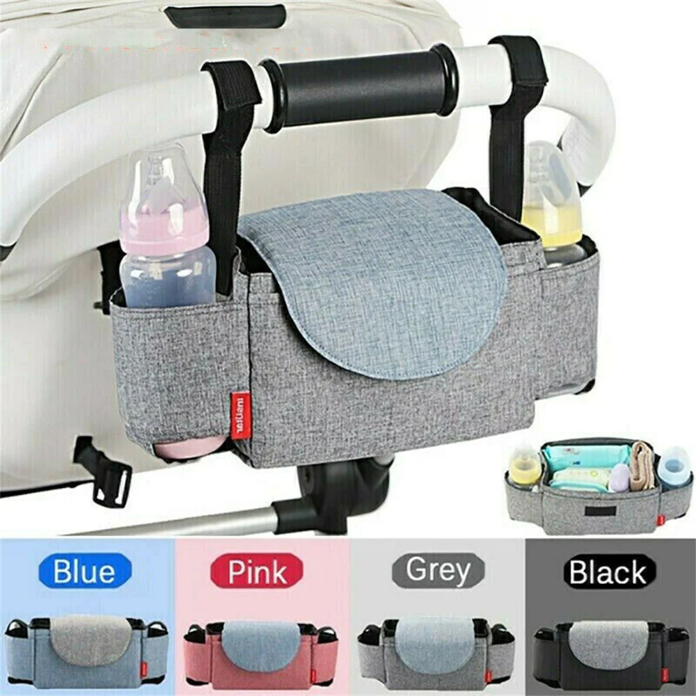 

Storage Bag Baby Organiser Mummy Bottle Cup Holder Buggy Stroller Pram Pushchair