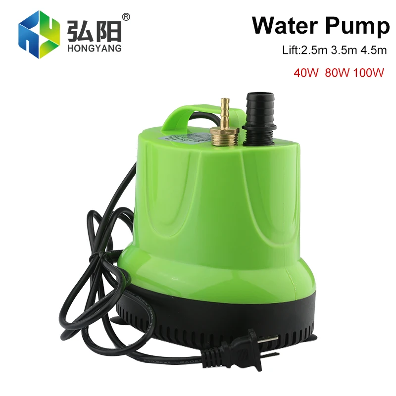 40W 80W 100W Water Pump CNC Spindle Cooling Pump Multifunctional Bottom Suction Submersible Fountain Fish Tank Water Pump 220V