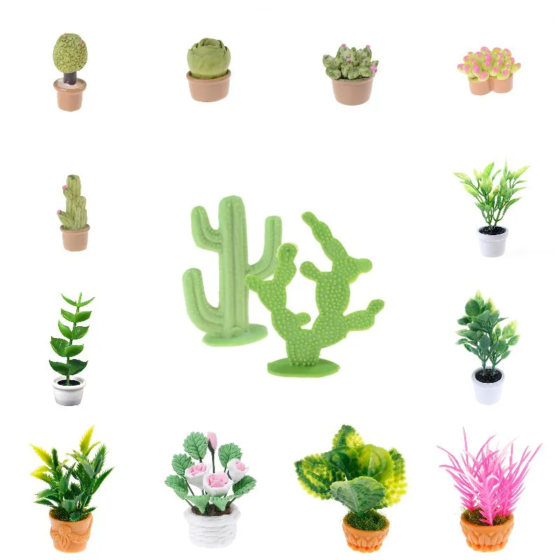

Doll House Furniture Home Decor Simulation Potted Plants Dollhouse Miniature Mini Tree Potted For Plant In Pot