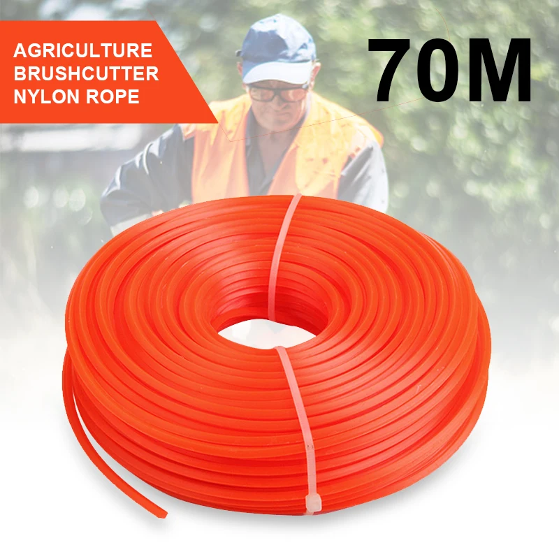 

Agriculture Brushcutter Nylon Rope Tools Wire Accessories Circle and Square 70m Cutting Garden Trimmer Line 2.0/2.4/2.7/3.0mm