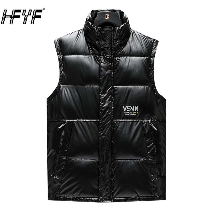 HFYF 5XL Sleeveless Parkas Men Vest Jacket Winter Fashion Autumn Hip Hop Streetwear Jackets Male Oversize Loose Japanese Casual