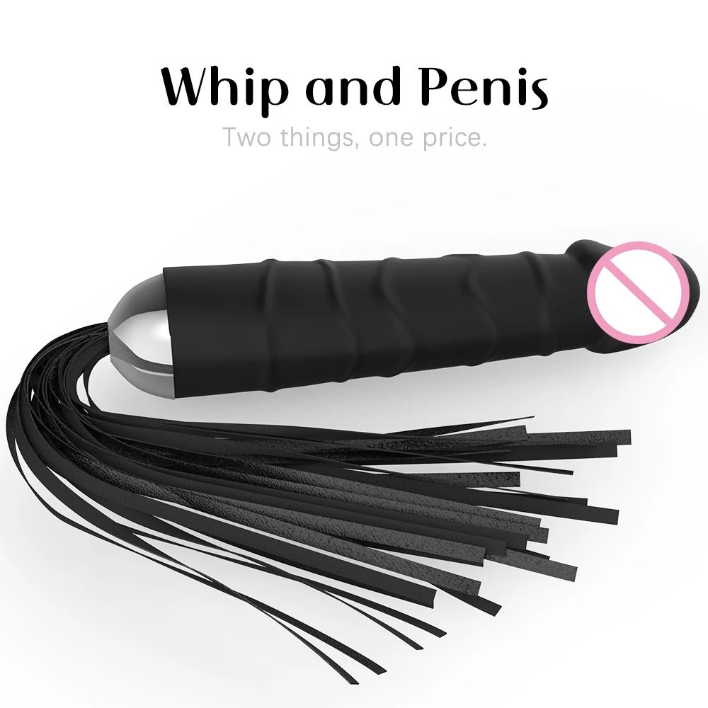 Имитация пениса флирт кнут силиконовый фаллоимитатор SM игрушки точка G