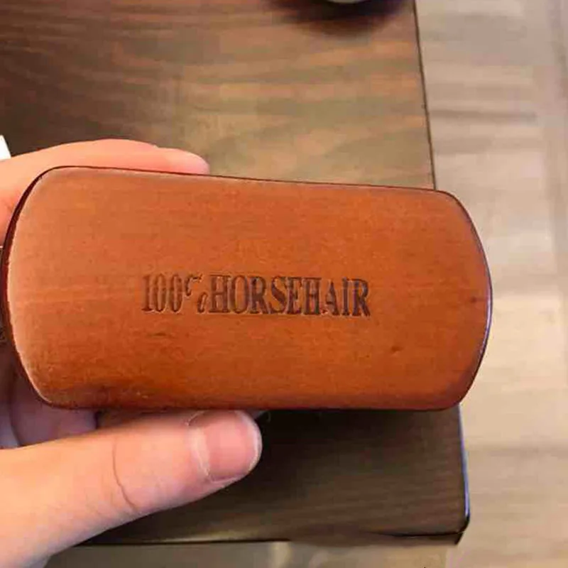 Щетка для обуви из твердой древесины конского волоса с мягкой щетиной|Щетки