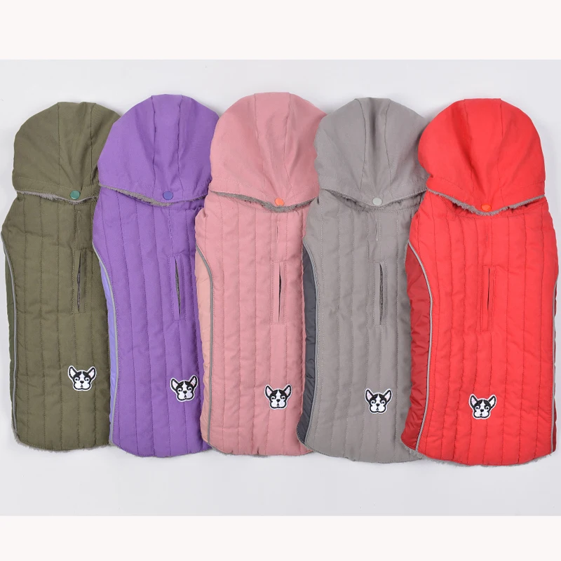 Зимняя толстовка с капюшоном для собак Большие куртки ветровка золотистого