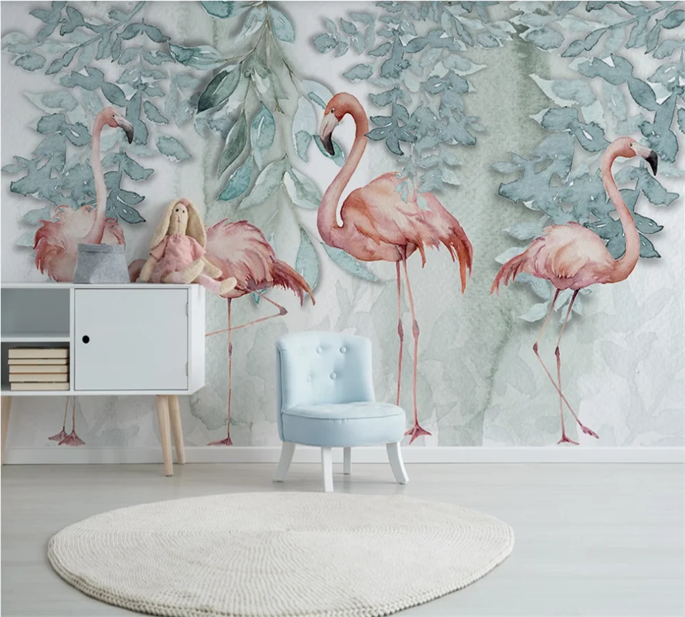 Пользовательские 3D обои настенные скандинавские простые маленькие свежие