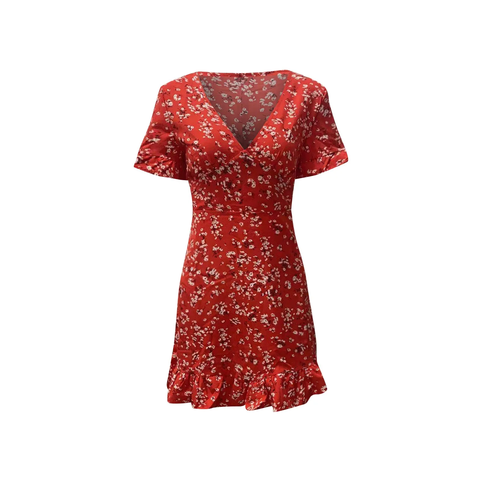 

Summer Sexy Party Dress Women Summer Fashion Ladies Loose Casual Striped Ruffle Beach Dress Short Sleeve Sundress Vestidos