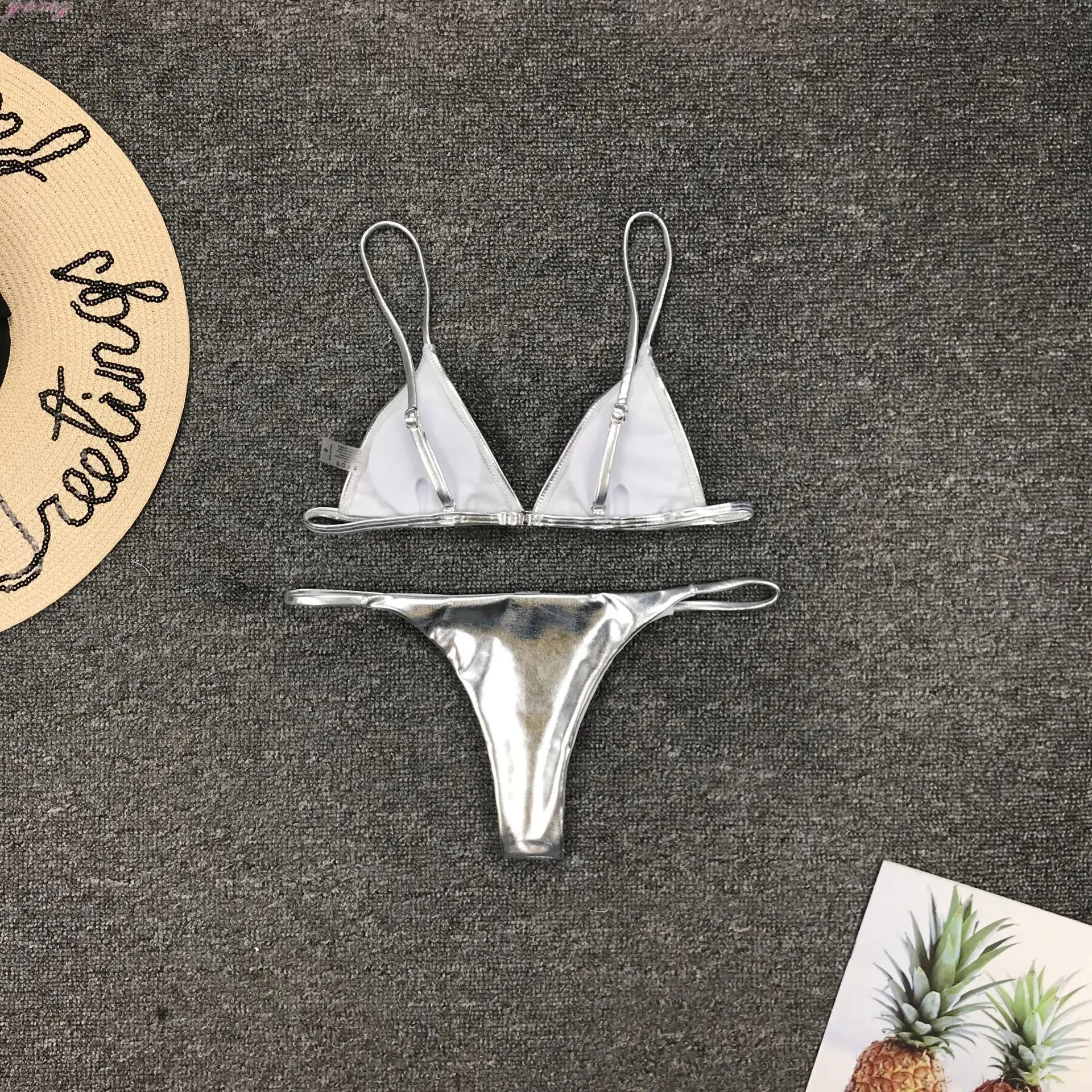

Split Bronzing Swimwear Women Bathing Suits Bikinis 2020 Woman Swimsuit Two-piece Push Up Swimwear Mini Bikini Set High Cut Swim