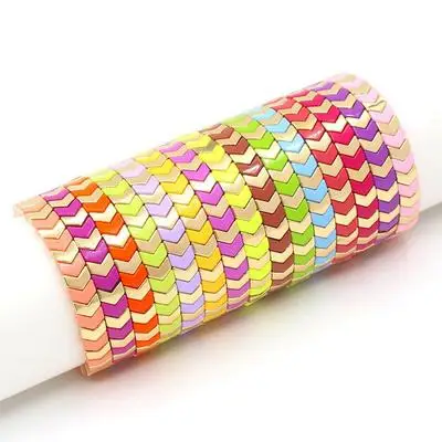 

European and American Ins Fashion and Popular Alloy Enamel Macaron Color Female Bracelet Bohemian DIY Arrow Color Female Bangle