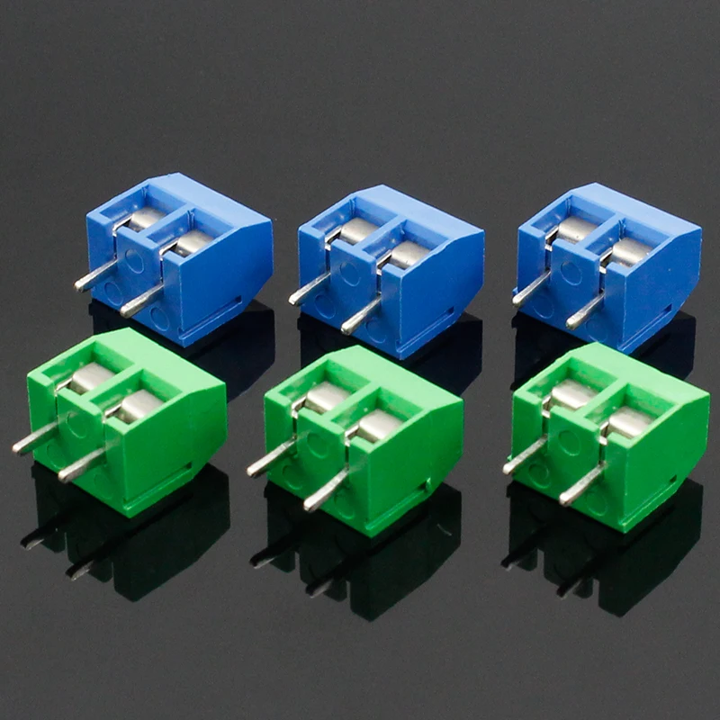 10 шт./лот Φ KF301 винт 2Pin 5 0 мм прямой контакт PCB винтовая Клеммная колодка