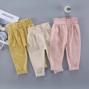 Милые повседневные штаны для маленьких девочек; Весна 2020; Новые детские шаровары; Детские штаны принцессы; Детские штаны