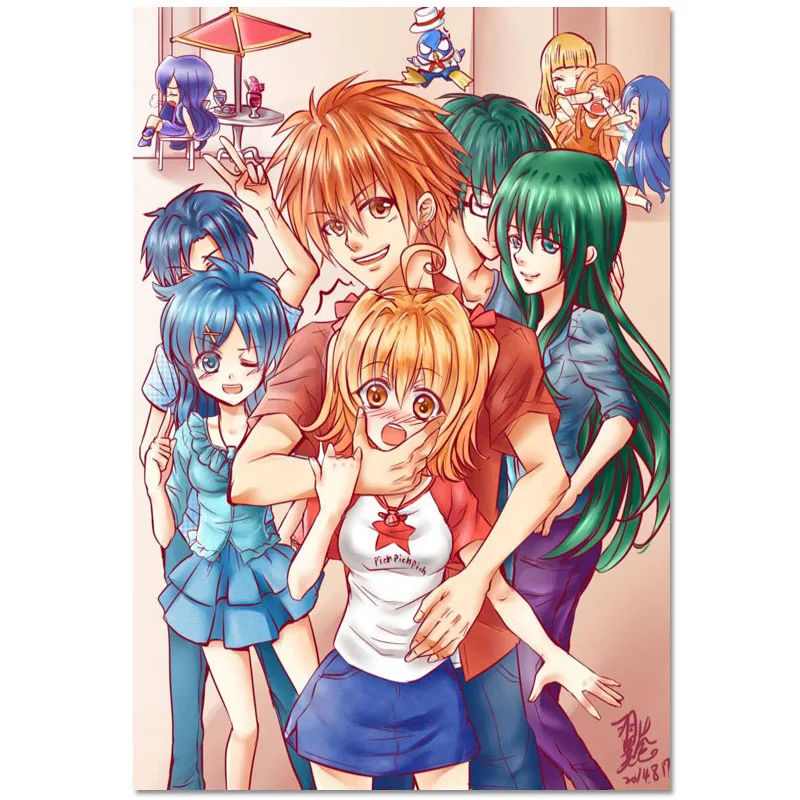 Настенный декор на заказ Постер из ткани в японском стиле аниме с изображением