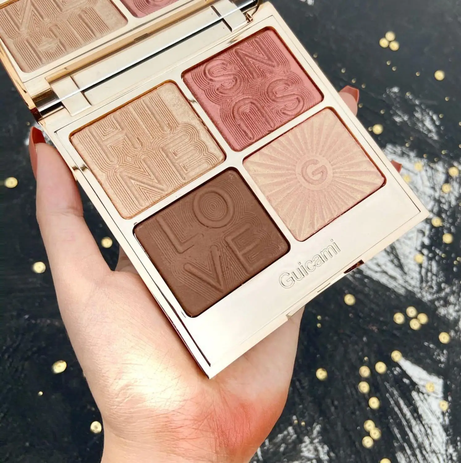 GUICAMI 4 цвета блестящее лицо косметическое средство макияж для осветления лица