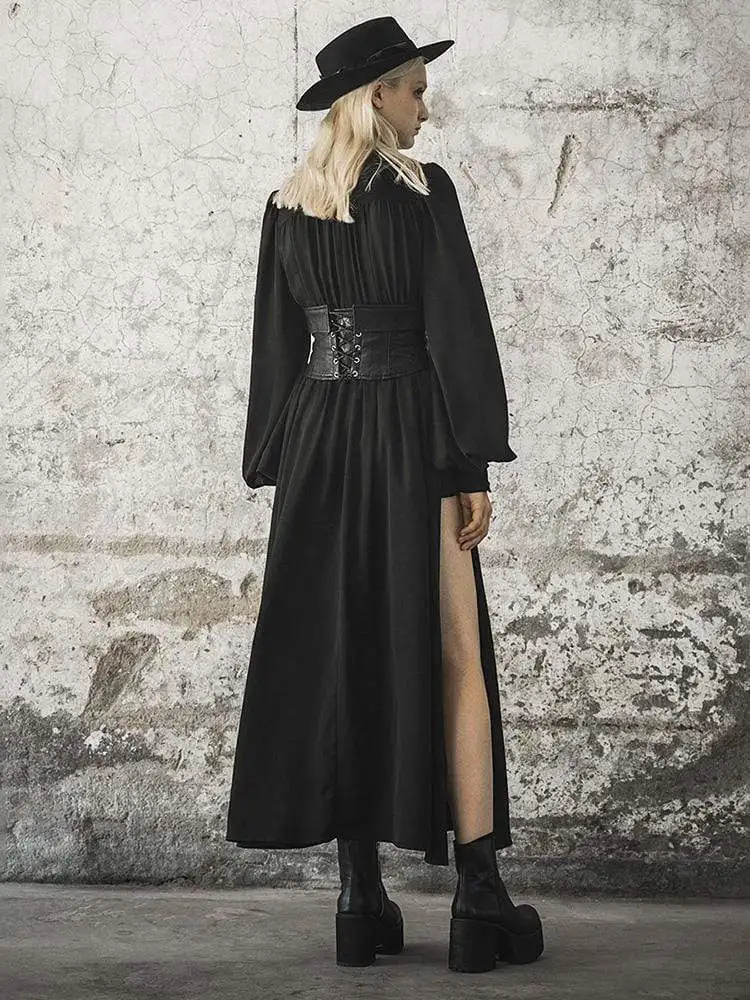 Панк рейв Женская готика искусственная кожа Пряжка вверх под грудью Корсеты PS