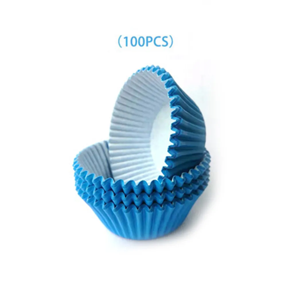 

100pcs Paper Cupcake Cases Muffin Cases Greaseproof Baking Cup Baking PVC Barreled Cupcake Liner Baking Cup Paper Case