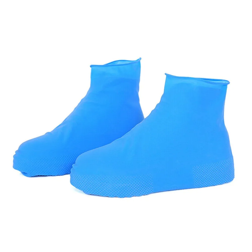 

2Pcs Reusable Latex Waterproof Rain Shoes Cover Non-Slip Silicone Overshoes Boot Covers Unisex Elastic Cycling Shoes Accessories