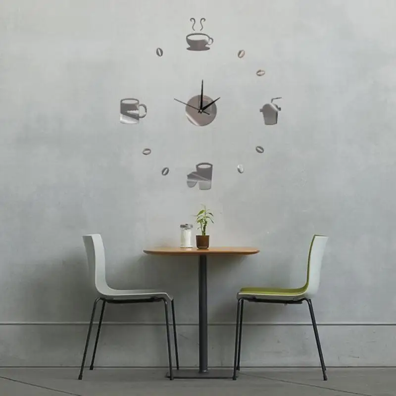 Настенные 3d-часы Horloge акриловые зеркальные наклейки для украшения дома гостиной