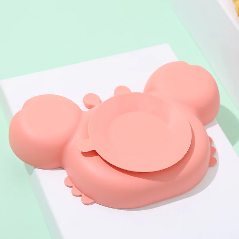 Silicone Baby Dishes for Children's Tableware Plate Non-slip Feeding Bowl |